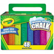Crayola 512048 Washable Sidewalk Chalk 48 Assorted Bright Colors 48 Sticks/
