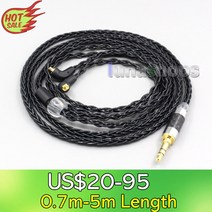 해외구매 이어폰연장선 LN006591 3.5mm 2.5mm XLR 4.4mm 8 코어 실버 도금 OCC 이어폰 에티모틱 ER4SR ER4XR ER3XR ER3SE ER2XR ER2, 27.XLR 4 pole Male - 1.6m