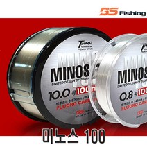 BS조구 미노스 100 고강력 카본라인 쇼크리더 참돔 배스 붕어원줄 낚시줄, 5.0호 20lb
