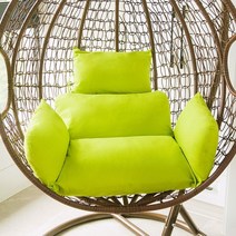 원목흔들의자 안락흔들의자 정원 실내 및 실외 발코니 흔들 의자 패드 단일 스윙 의자 패드 교수형 바구니 두꺼운 패드 바구니 없음, 초록