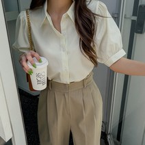 시크폭스 여성용 로드리 퍼프 반팔 셔츠