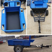 관리기 추레라 트렉터 경운기 트레일러 다목적 버킷 농업용 적재함 수레 80-200cm, 트레일러 색상랜덤 1.8x0.9x0.3