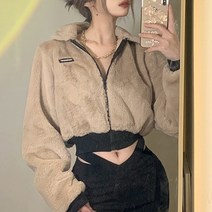 메이리앤 퍼자켓 연말룩 크롭 자켓