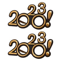 GHSHOP 2x2023 안경 프레임 새해 복 많이 받으세요 파티 호의 용품 어린이를위한 새해 사진 안경, 설명한대로, 다색