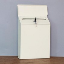 주택우편함 포스트박스 우체통 미술 현대 보안 드롭 상자 키 안전한 현관 집 악센트, 베이지