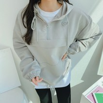 코튼 아노락바람막이 남녀공용 후드 편안함 바람막이