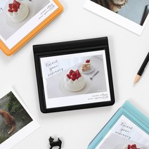 폭시샵 폴라로이드 앨범 와이드 인스탁스 콜렉트북 포토 홀더 북 앨범 폴북 방탄포카 폴꾸 포카, 블랙