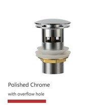 보조 싱크대 욕실 세면대 싱크 팝업 배수 폐기물 스토퍼 수도꼭지 액세서리 황동 매트 블랙/크롬/로즈 골, 08 chrome with hole