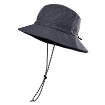 등산 사파리 모자 버킷햇 남여 여름 남성용 UV보호 캠핑 하이킹 모자 챙 벙거지, 01 56-59cm, 05 다크 그레이