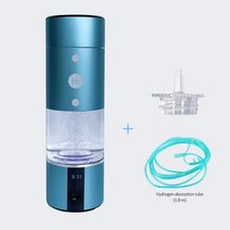 전기발전기 이동식발전기 최대 5000ppb bluevida 수소 수 생성기 최대 dupont spepem 듀얼 챔버 나노기술(LED 디스플레이 시간 전원 및 흡입기 포함), 파란색 키트