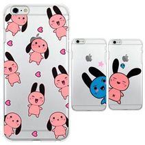 루나S 러브래빗 투명 젤리케이스 L900, 전체패턴, 없음