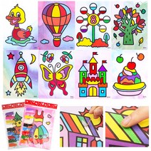 몬테소리 교육용 DIY 모래 그림 그리기 장난감 어린이용 창의적 두들 패드 공예 게임 선물 10 개