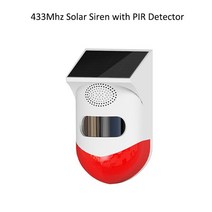 자동차경보기 자동차도난방지무선 도어 윈도우 알람 적외선 PIR 모션 센서 화재 연기 광전 가스 누출 감지, 17 Solar Siren with PIR