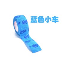 6pcs 인쇄 의료 자기 접착 탄력 붕대 4.5m 컬러 스포츠 랩 테이프 손가락 관절 무릎 응급 처치 키트 애완 동물 테이프, 카키색 옷감, 2.5cm x 4.5m, 카키색 옷감