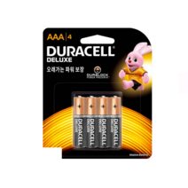 듀라셀 디럭스 DURACELL DELUXE 건전지 AAA 4개입 MN2400-LR03