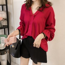 데르아 프릴 소매 블라우스