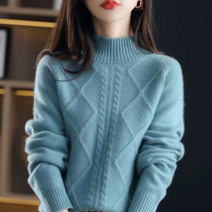 블루종 한정수량/패플단독 케이블 반목 긴팔니트_B2211KN608D