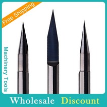 pcb 금속 절단 가공46 mm PCB 조각 비트 V 모양 팁 엔드 밀 CNC 라우터 1 개 텅스텐 카바이드 3D 밀링 커, 02 H 6mm_17 VB-A45-T01