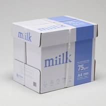 밀크 복사용지 에이포용지 A4용지 75g(1BOX/5권 2500매), 2500매