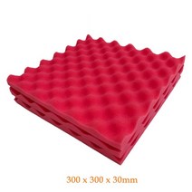 실내방음벽 가정용 아파트 방음벽 차음재 차음판 50x50x5cm 벽 방음 폼 홈 데코 어쿠스틱 사운드 흡수 폼 KTV 오디오 룸 스튜디오 룸용, Red 30x30x3cm