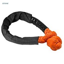 항해 SUV 트럭 복구 등반 견인을 위한 합성 연약한 걸쇠 밧줄 1/2 인치 x 22 38000lbs 차단 강도, [01] Orange