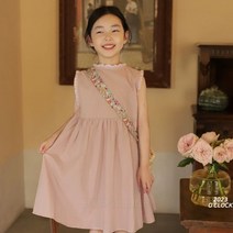 [마씨엘] 어클락 쓰리단추민소매원피스 유아 아동 키즈 원피스 여아옷 동대문 남대문아동복