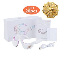 열적외선 빛 치료와 3D 스마트 전기 눈 마사지 EMS Microcurrent Pluse 진동기 아름다움 기계, 02 set