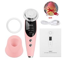 피부마사지기 울쎄라 얼굴마사지기 진동 플라즈마 피부관리 ems 페이셜 마사지 led 라이트 테라피 소닉 주름 제거 스킨 타이트닝 핫 쿨 트리트먼트 스킨 케어 뷰티 디바이스, 타입 2 노박스 핑크