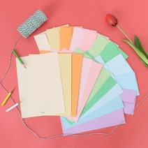 컬러 편지지 세트 예쁜 곰신 편지지 입대 훈련소, 편지지40매+봉투20매