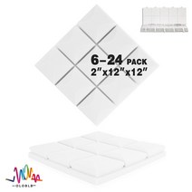방음재 흡음재 방음스펀지 어쿠스틱 스튜디오 폼 버섯 웨지 타일 방음 벽 패널 고밀도 피스, 17.White - High Density-12 Pcs