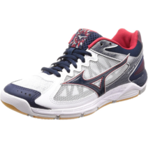 MIZUNO 미즈노 핸드볼화 배구 신발 웨이브 슈퍼 소닉 화이트 네이비 레드