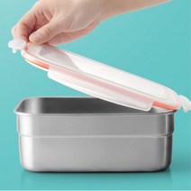 스테인레스 사각 반찬통 식당 업소 재료통 바트 스텐락 어린이집 밧트 원두보관용기 국통 받드, 아트락 직사각 1호x1개, 1개