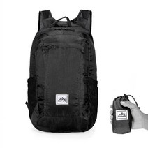 20L 경량 배낭 등산 백팩 접이식 블랙, black