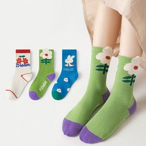 제이셀 F37 유아남아아동 드림플라워발목입체 양말 3켤레 세트