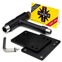 TROUBLE SKATEBOARDS 라이저 패드 3mm + 스케이트보드 하드웨어 툴 키 포함 (H24)
