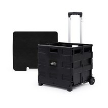 홈앤하우스 접이식 핸드카트 대형 35kg + 전용 뚜껑 세트, 블랙, 2세트