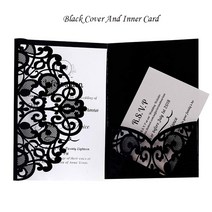생일축하카드 팝업카드 메세지 세트 레이저 컷 결혼식 초대 카드 인사말 카, 26 Cover And Inner Card