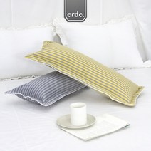 [에르데] 슬림라인 30x70 유아동용 순면 베개커버 / 길고 푹신한 베개 / 어린이 어른 공용 심플 스트라이프 베개커버