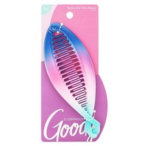 Goody Nostalgia 대형 바나나 클립 - 3팩 다양한 색상 - 머리카락을 쉽게 당길 수 있는 훌륭한 빗 - 여성 남성 남아 및 여아용 통증 없는 헤어 액세서리