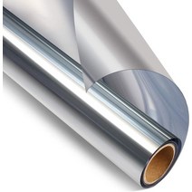 홈데코 스테인글라스 필름 YaJing 원웨이 미러 반사 창문 비닐 유리 자체 접착 단열 태양열 색조 스티커 가정용, 은+80x300cm