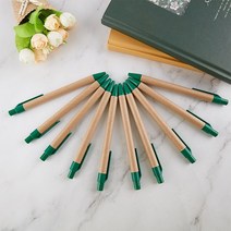 10pcspack Paper Ball Pen ECO Plastic Clip Eco Birthday Gift Recycled School Supplies Stationery, 한개옵션0