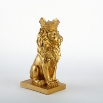 북유럽 사자상 조각품 인테리어소품 집들이 사무실 탁상용 앤틱 오브제, D