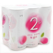 롯데칠성 2프로 부 족할때 복숭아 240ml x 6개입