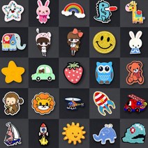 다이찌몰 와펜 캐릭터 자수 패치 빈티지열접착 3시리즈 모음, 1개, 462번 동물너구리