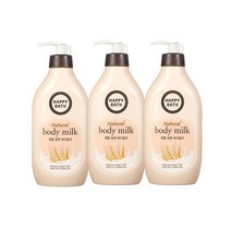해피바스 정말 순한 바디밀크로션, 450ml, 3개
