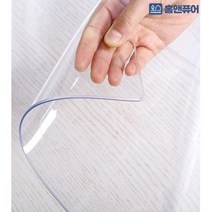 유리대용 식탁 책상 테이블 PVC 실리콘 비닐 투명 매트 맞춤 주문제작, 2mm, 100cmX10cm, 원형