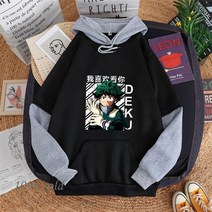 3D 프린팅 캐릭터 후드티 일본 애니메이션 my hero academia deku 탑