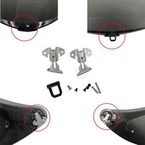 카본헬멧 AGV K6 오토바이 헬멧 바이저용 나사 4 개와 스프링 바이저 액세서리 2 개 피벗 키트 베이스 플레이트 한 쌍