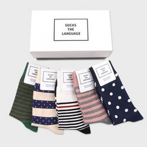 기타 바보사랑[삭스더랭귀지]데일리 패턴양말 5SET