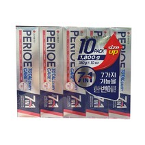 페리오 토탈케어 7in1 치약 180g x 10입, 단품